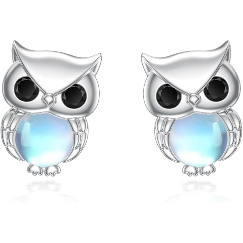 Owl Animal Dangle Earrings Sterling Silver Hypoallergenic